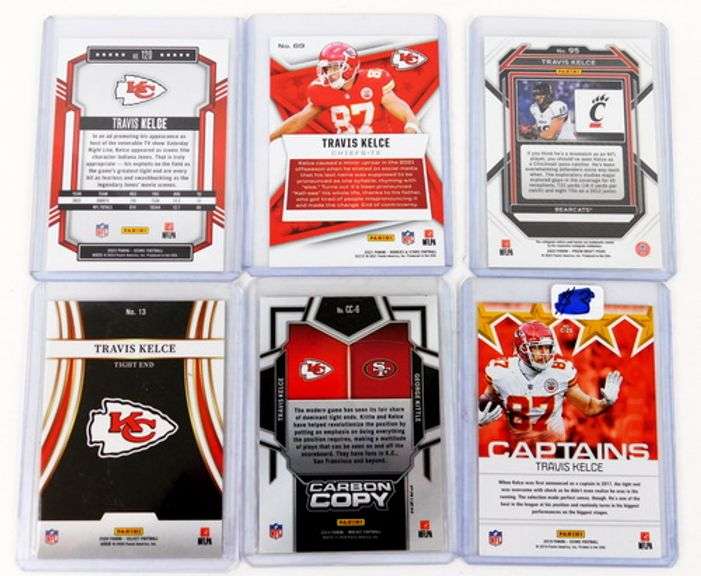 6 Travis Kelce Football Cards