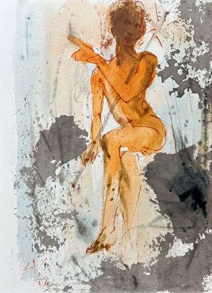 Highly Collectible and Rare Salvador Dali Original Lithograph from the 'Biblia Sacra' Suite