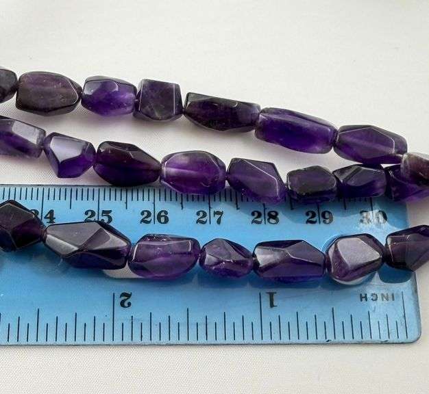 925 Sterling Silver Jay King DTR Three Strand Amethyst Beads Necklace