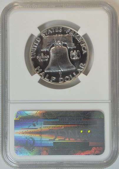 Pristine 1955 Superb Gem Proof Franklin Half Dollar. NGC PF68