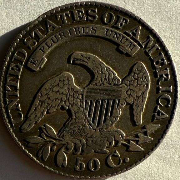 1828 Pretty Two Tone Bust Half Dollar