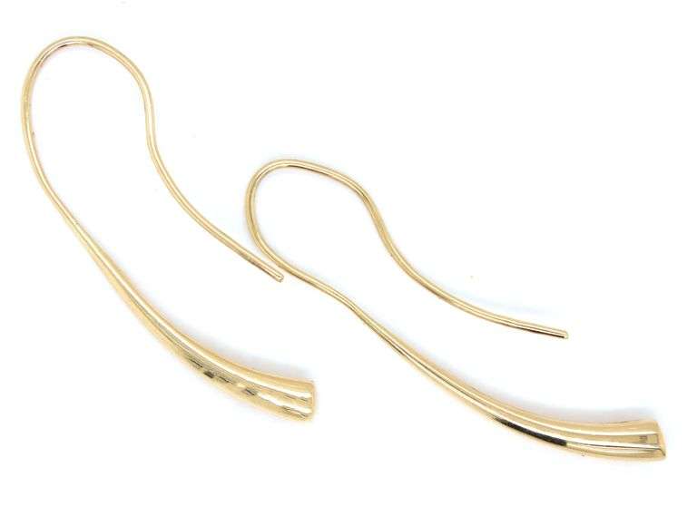 Fashionable 14K YG Dangle Earrings