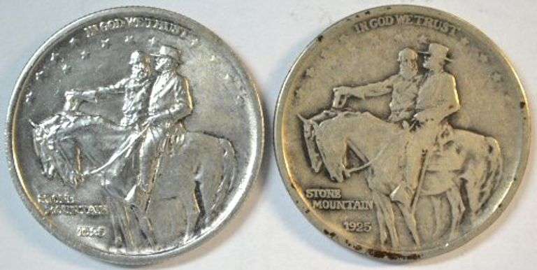 Pair of 1925 Stone Mountain Commemorative Half Dollars