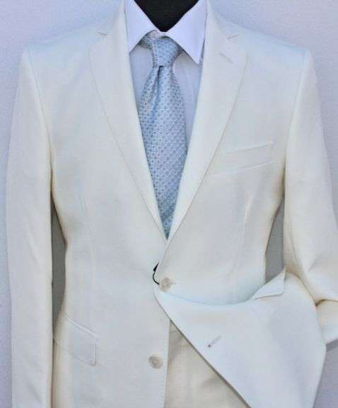 Stylish White Color Slim Fit Suit, By Galante