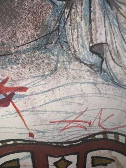 Original plate Signed Salvador Dalí Lithograph from the Romeo & Juliet Rizzoli Edition, Milan 1975