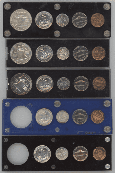 3 Full Proof Sets and 2 partial Proof Sets in Capital holders