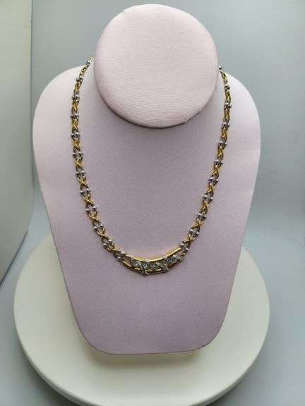Intricately Designed 18KT Gold Diamond Necklace