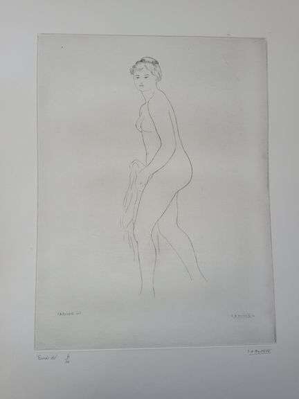 Investment! Very collectable remarkable limited edition Pierre-Auguste Renoir signed in the stone.