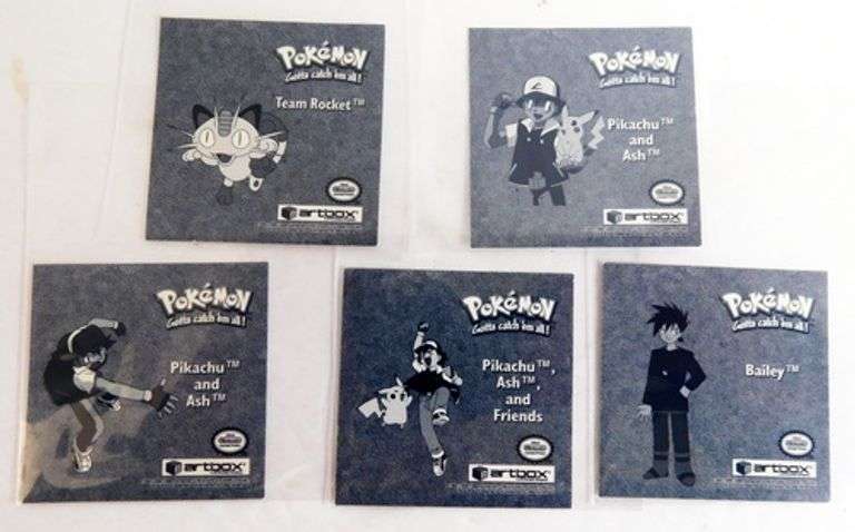 Pokémon 5 Sticker Lot, All 1999