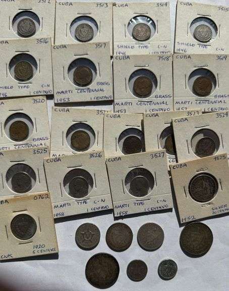 30 Cuban Coins Incl Silver