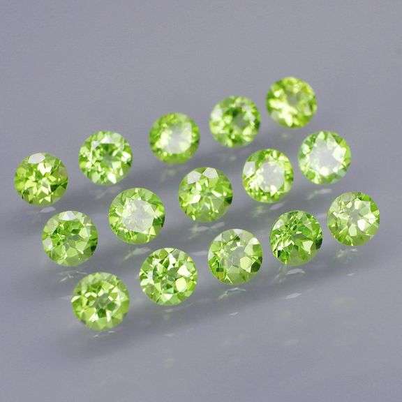 Round cut! Untreated! Matched! 6.04ct Peridot set!