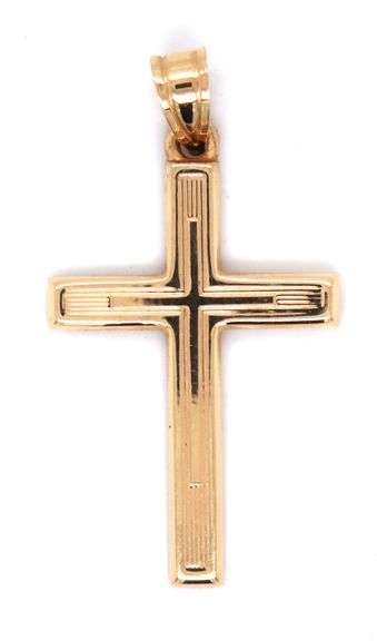 14kt Yellow gold cross pendant