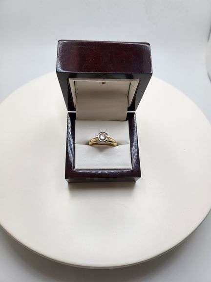 Art Deco 14KT Two Tone Gold and Diamond Ring