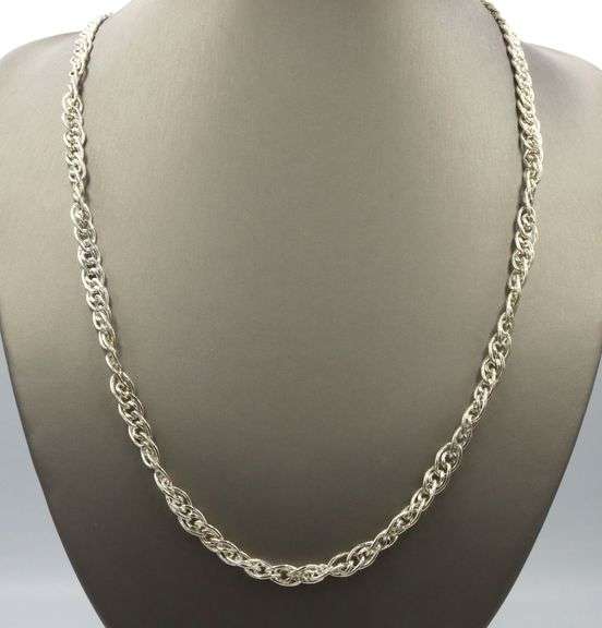 925 Sterling silver fancy link chain necklace