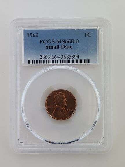 1960 Lincoln Cent "Small Date" PCGS MS66RD