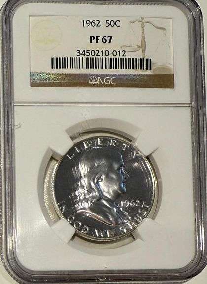 1962 Proof 67 NGC Franklin Half.