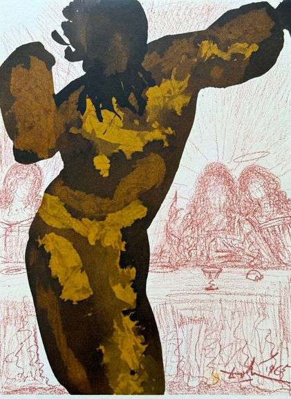 Highly Collectible and Rare Salvador Dali Original Lithograph from the 'Biblia Sacra' Suite