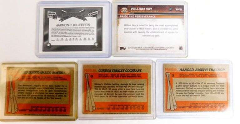 5 Baseball Cards, All Greats
