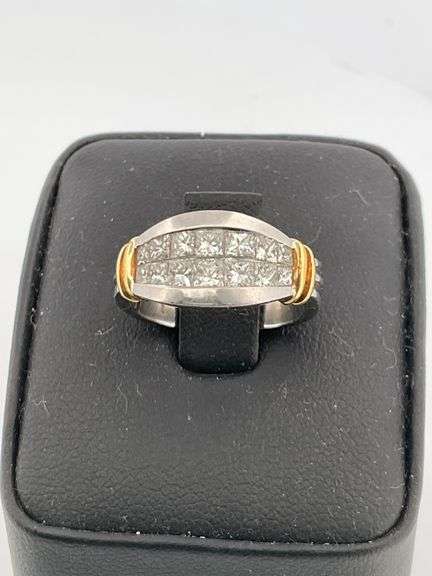 CERTIFIED BRAND NEW PLATINUM AND 18K GOLD DIAMOND BAND / RING