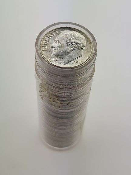 1958-D Roll Of UNC Roosevelt Dimes