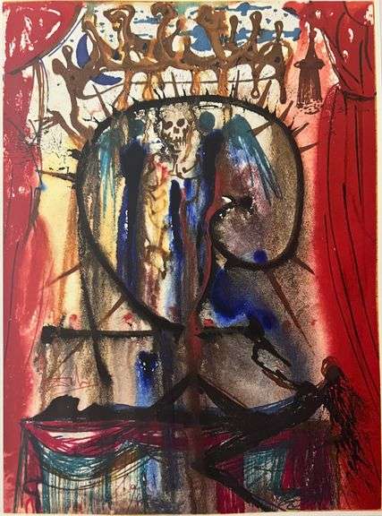 Original plate Signed Salvador Dalí Lithograph from the Romeo & Juliet Rizzoli Edition, Milan 1975