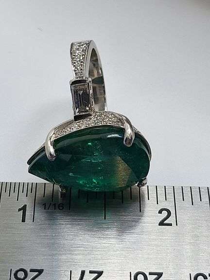WOW! Breathtaking Zambia 19.7 ctw Emerald Ring