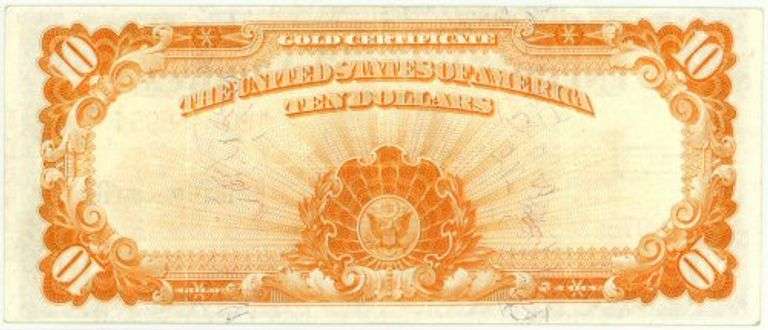 Choice XF 1922 Series Large Size $10 Gold Certificate (Fr-1173)