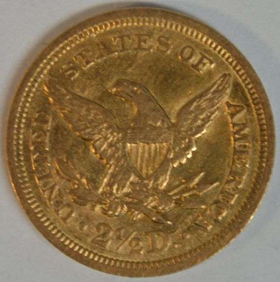 Scarcer 1853 US $2.50 Liberty Gold Piece in high grade