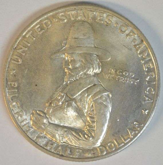 Near Gem BU 1920 Pilgrim Commemorative Half Dollar