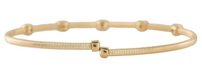 Sonia Bitton 0.25ctw Diamond Five Stone Station Flex Cuff Bracelet in 14K