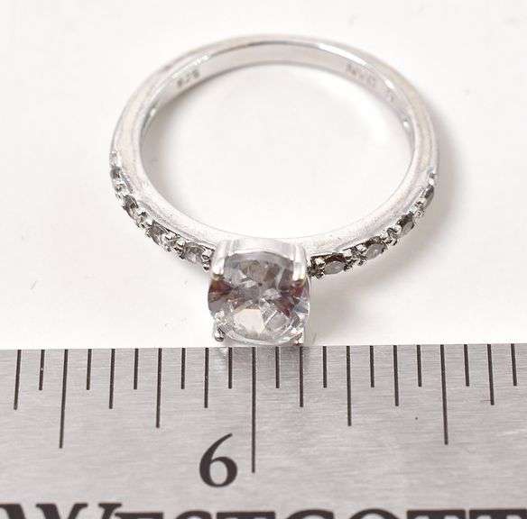 CZ Gemstone Ring in Sterling Silver