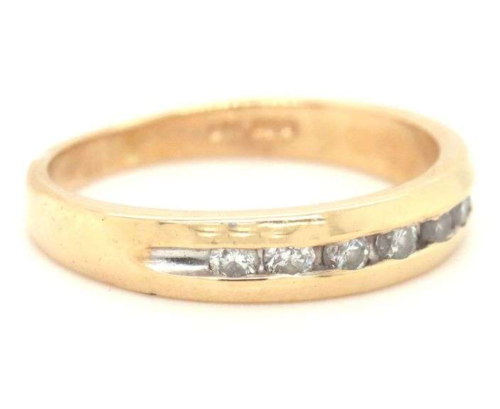 In Demand 14K YG Channel Set Diamond Band