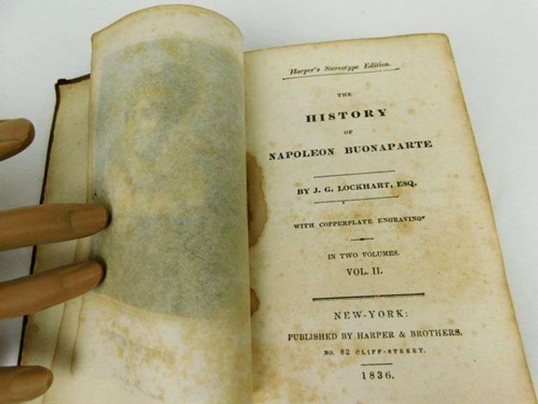 1836 The History of Napoleon Bonaparte Antique Book