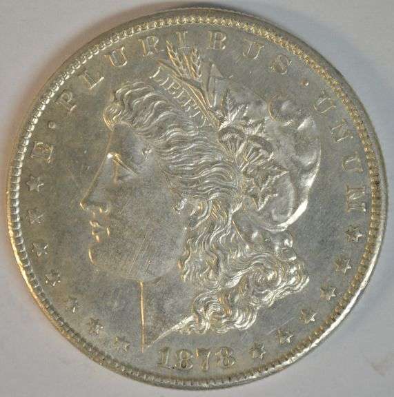 Flashy Prooflike BU 1878-S Morgan Silver Dollar.