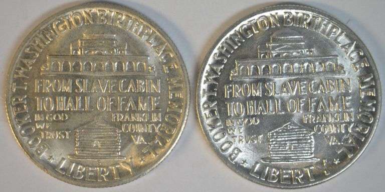 Gem BU 1946 & 1946-S Booker T. Washington Commemorative Halves