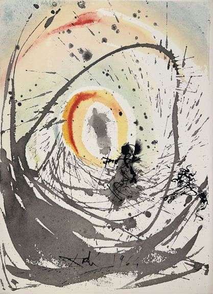 Highly Collectible and Rare Salvador Dali Original Lithograph from the 'Biblia Sacra' Suite