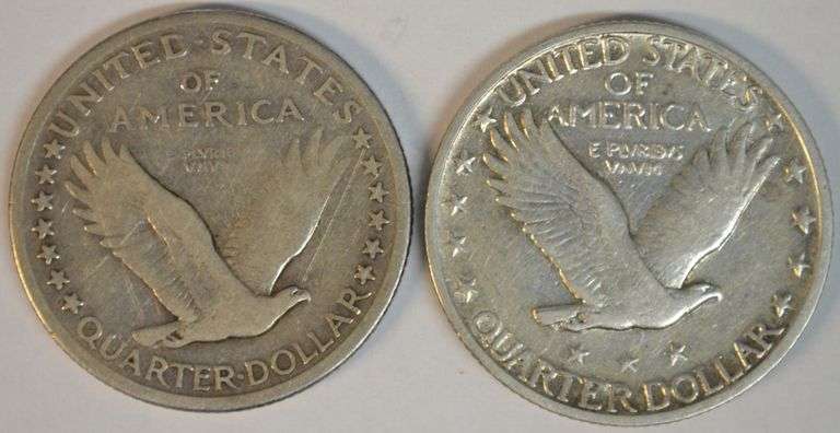 High end 1917-S Ty I & lustrous 1918-S Standing Liberty Quarters