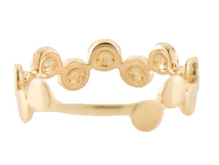 Effy D’oro 0.25ctw Pave Diamond Pebble Band Ring in 14K