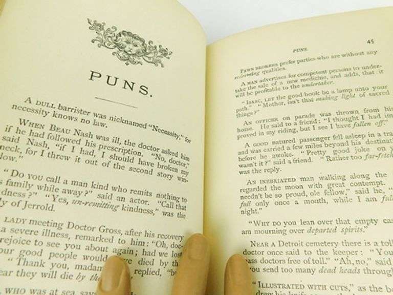 1878 Witty Sayings Antique Book