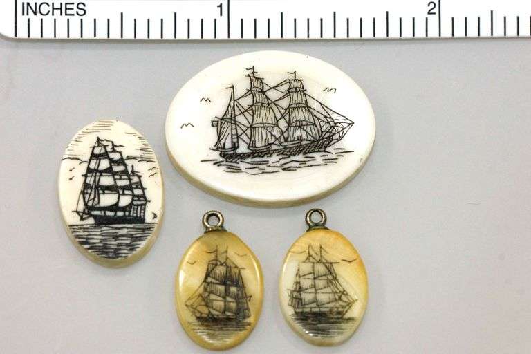 Vintage Scrimshaw Lot