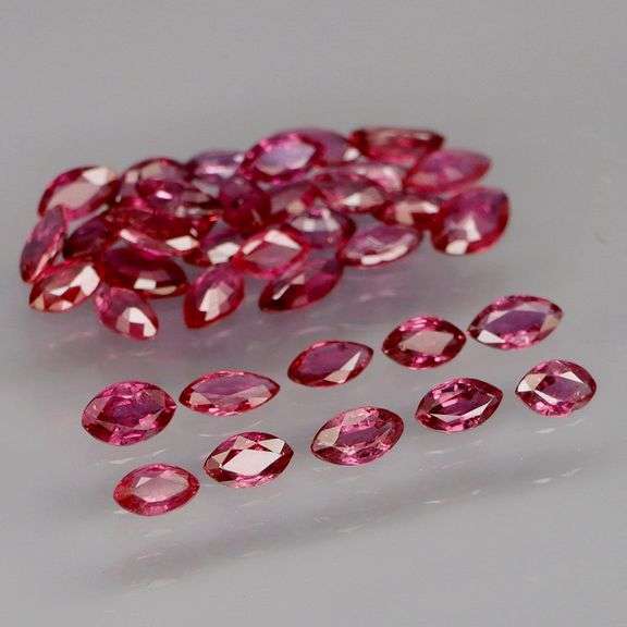 Amazing 4.29ct marquise cut Ruby set! UNTREATED!