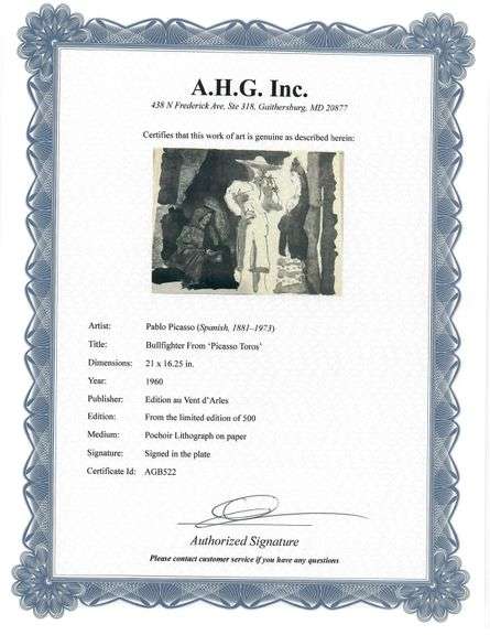 Pablo Picasso Toro "Bullfighter" Lithograph from 1960 Portfolio