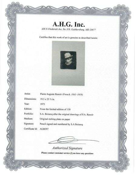 Investment! Very collectable remarkable limited edition Pierre-Auguste Renoir.