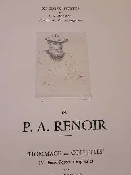 Very collectable remarkable limited edition Pierre-Auguste Renoir signed in the stone.