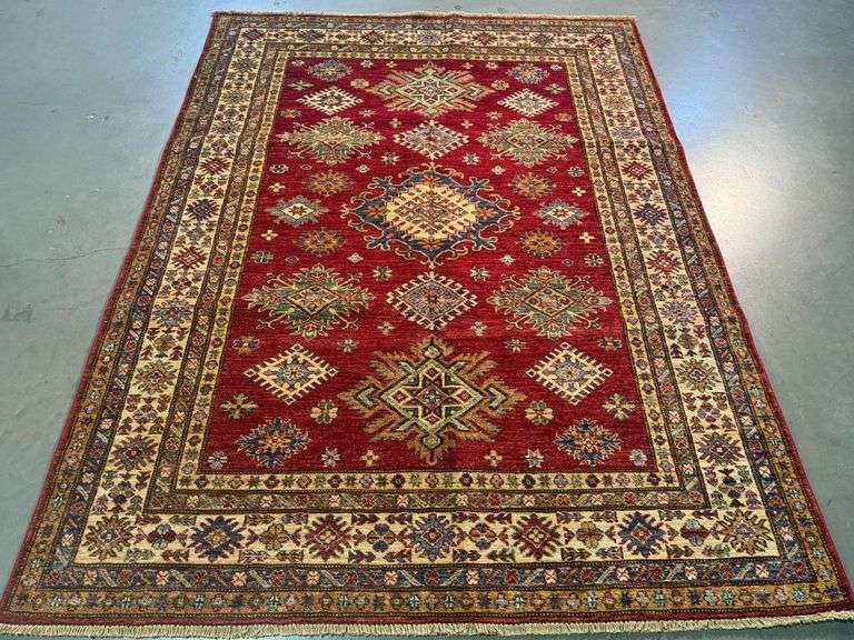 Exquisite Fine Super Kazak Rug 5.1x6.8