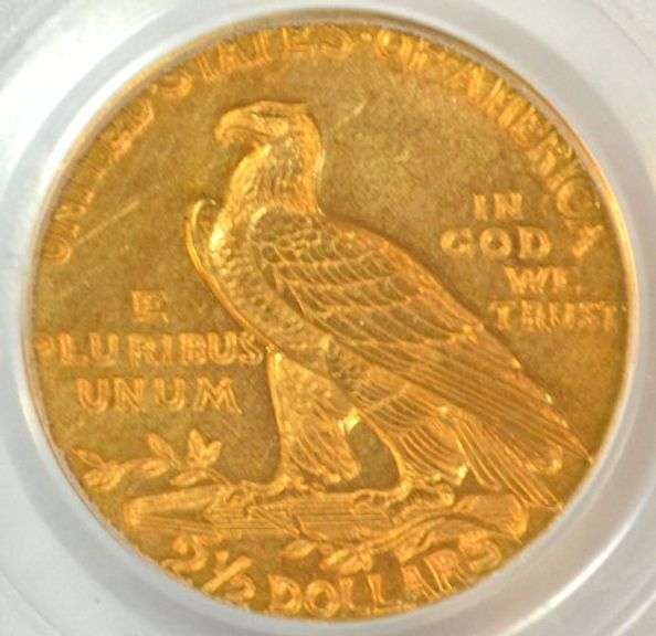 Very Scarce choice BU 1909 $2.50 Indian Gold Piece. PCGS MS62