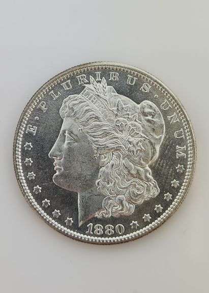1880-S Morgan Silver Dollar, UNC