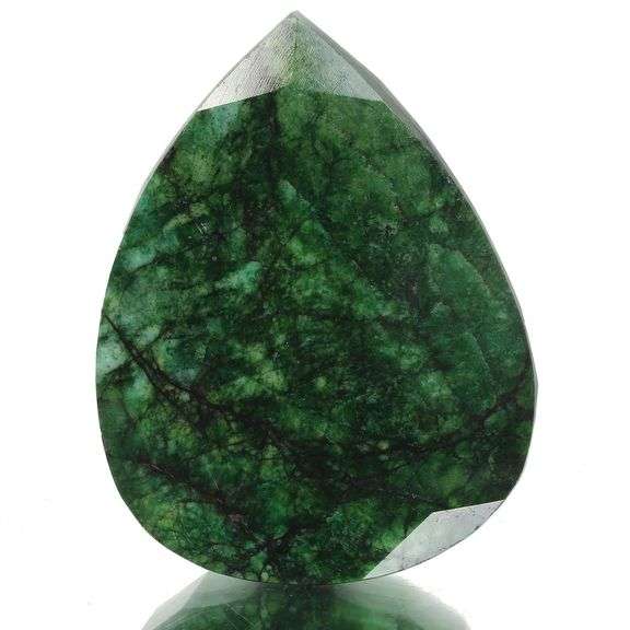 Huge Certified 2440 Ct Museum Size Natural Emerald Pear Cut Solitaire