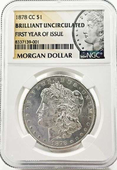 Superb BU 1878 Carson City Morgan Silver Dollar NGC Graded!!