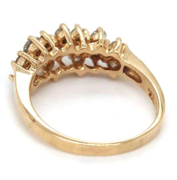 14kt Yellow gold 0.45ctw diamond cluster ring
